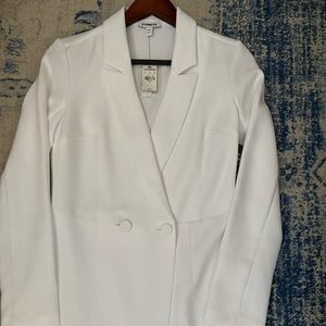 Express White blazer jacket style romper small